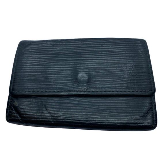 Louis Vuitton Vintage Black Epi Leather Trifold 6 Key Case - Picture 1 of 13